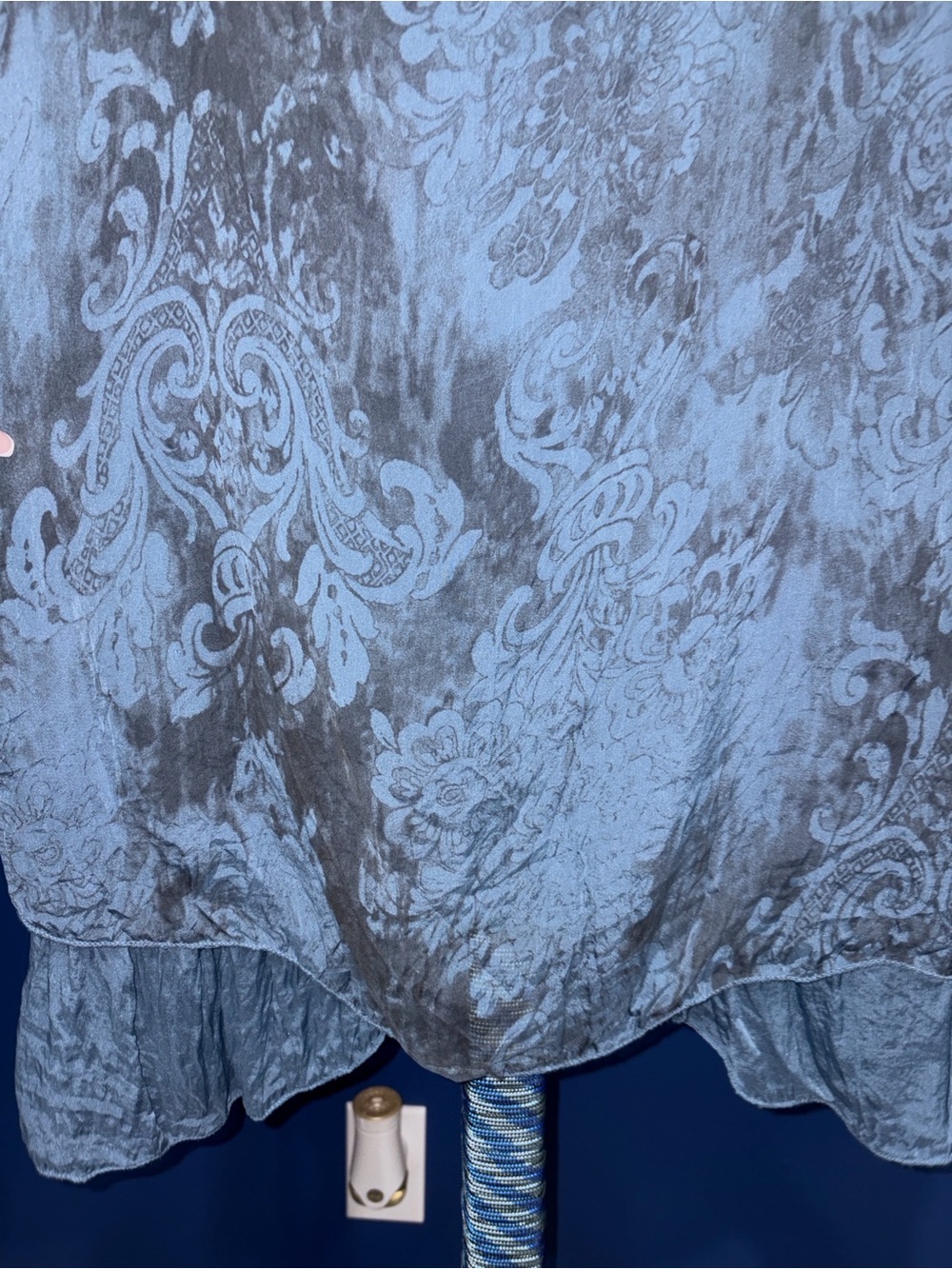 Carla Conti Made in Italy- Dusty Blue Layered Boho Top | Size Small - Picture 10 of 13